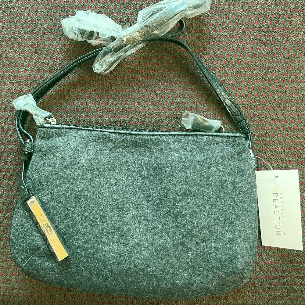 Kenneth Cole Reaction Double Compartment Crossbody Bag NWT Flannel Croco